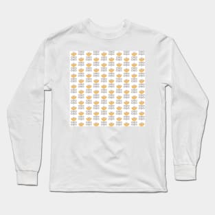 Orchid Nordic Floral in Ochre Yellow  Edit Long Sleeve T-Shirt